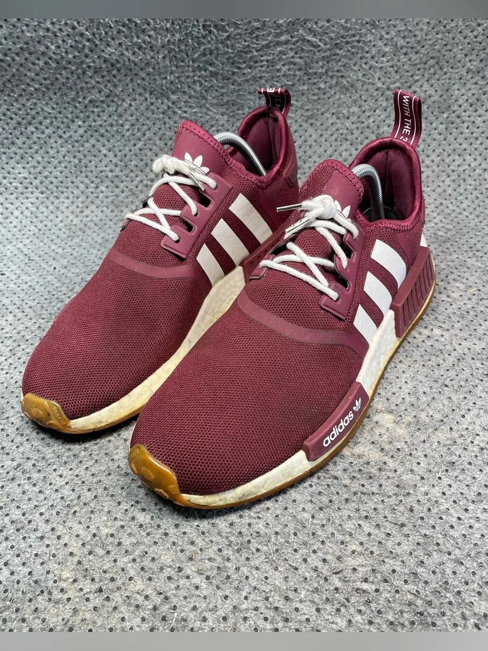 Adidas NMD R1 Burgundy Gum Shoes Size 9 Men’s